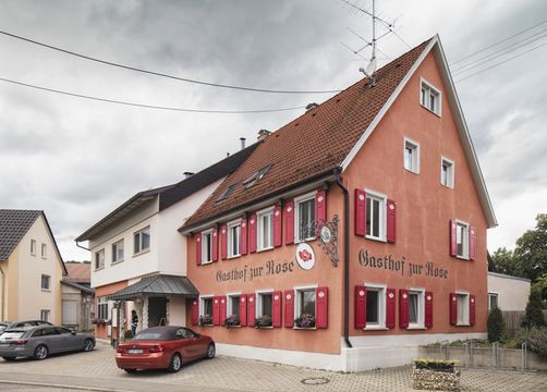 Biohotel Rose: Restaurant von Außen - Bio-Hotel und Restaurant Rose, Hayingen-Ehestetten, Baden-Württemberg, Deutschland