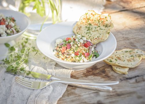 Biohotel Schwanen: Dinkel-Bulgur-Salat - Biohotel Schwanen, Bizau, Vorarlberg, Österreich