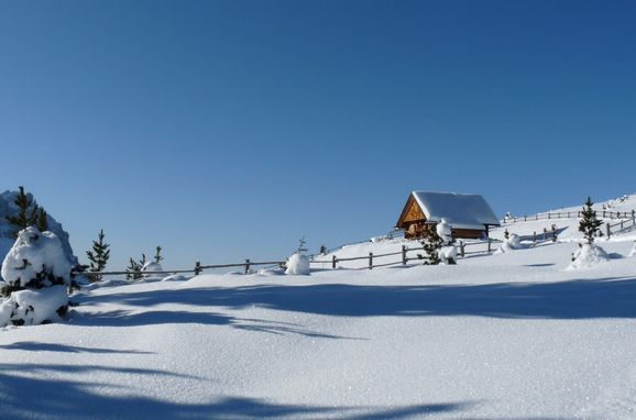 Winter, Costaces Hütte, Am Würzjoch, Südtirol, Trentino-Alto Adige, Italy