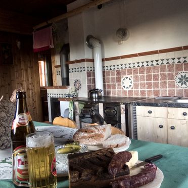 Kitchen, Zirbenwaldhütte, Mühlen, Steiermark, Styria , Austria