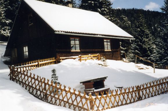 Winter, Zirbenwaldhütte, Mühlen, Steiermark, Steiermark, Österreich