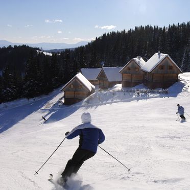 Winter - direkte Lage an der Skipiste, Moselebauer Alm, Bad St. Leonhard, Kärnten, Kärnten, Österreich