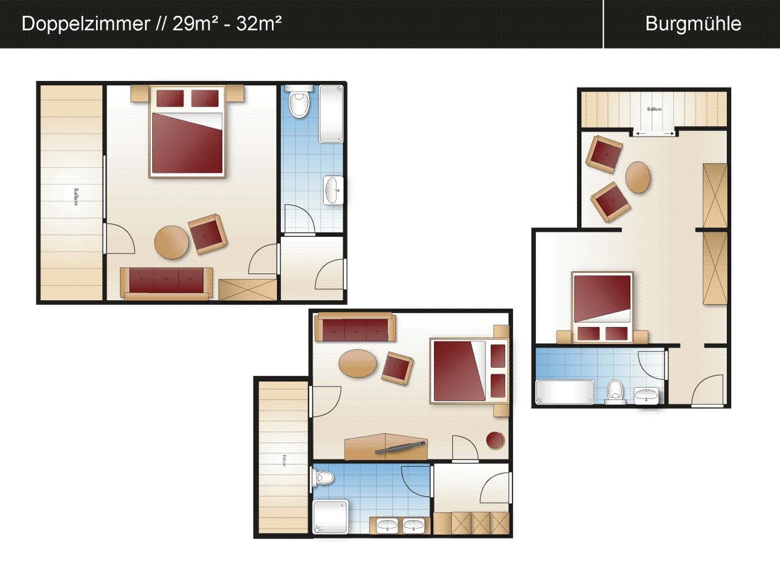 Doppelzimmer 29 - 32 qm  image 4 - Parkhotel Burgmühle