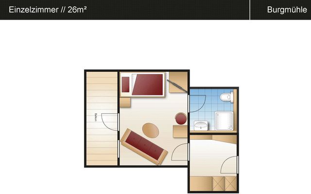 Single room, 22- 26 m² image 6 - Parkhotel Burgmühle