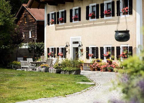 Biohotel Tiefleiten: Hoteleingang - BioLandgut Tiefleiten , Breitenberg, Bayerischer Wald, Bayern, Deutschland