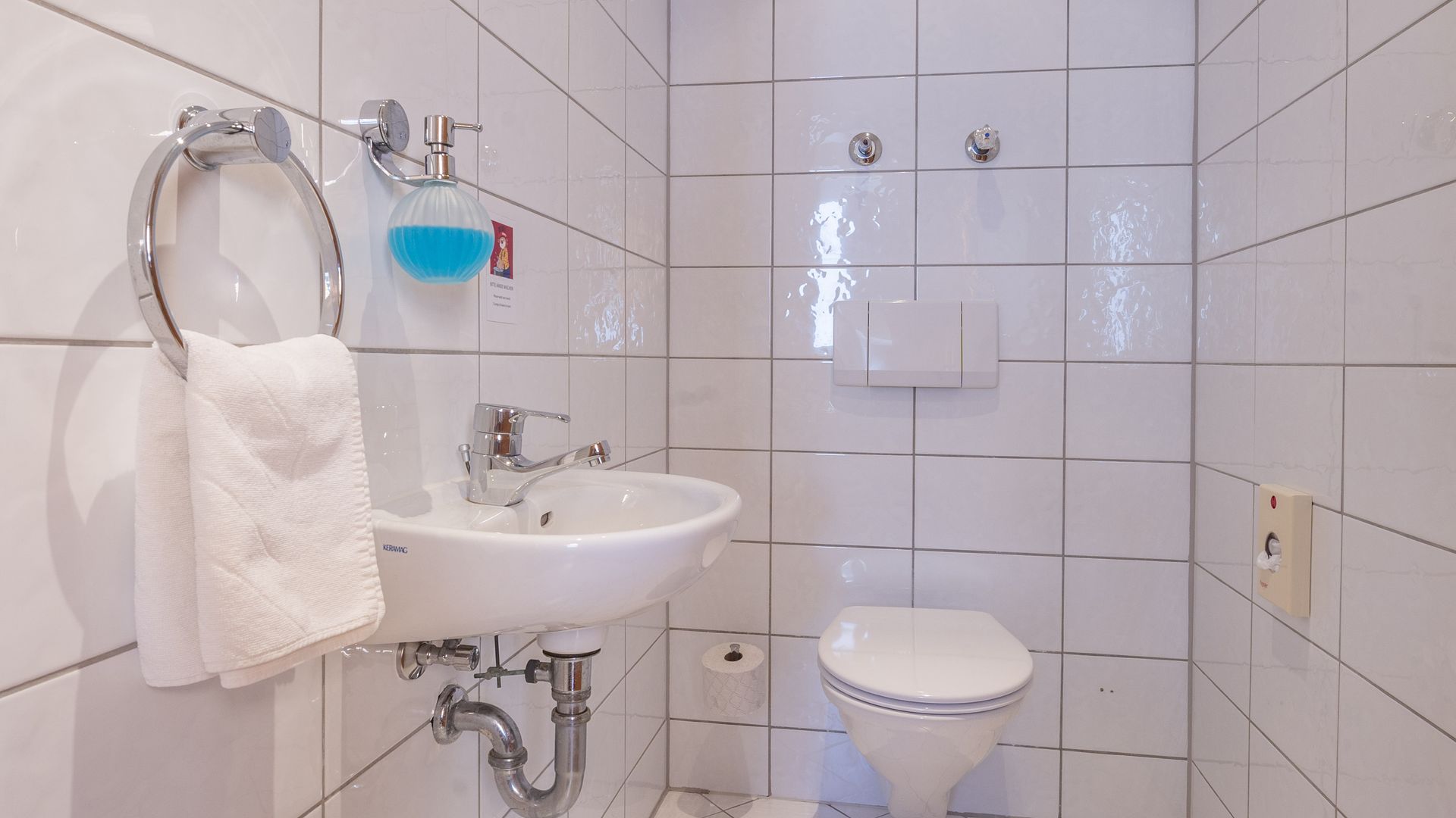 Toilette im 3 Raum Familien-Appartement ab 55 qm im Familotel Mein Krug | Familotel Fichtelgebirge FamilienKlub Krug | Mein Krug | Hotel Krug
