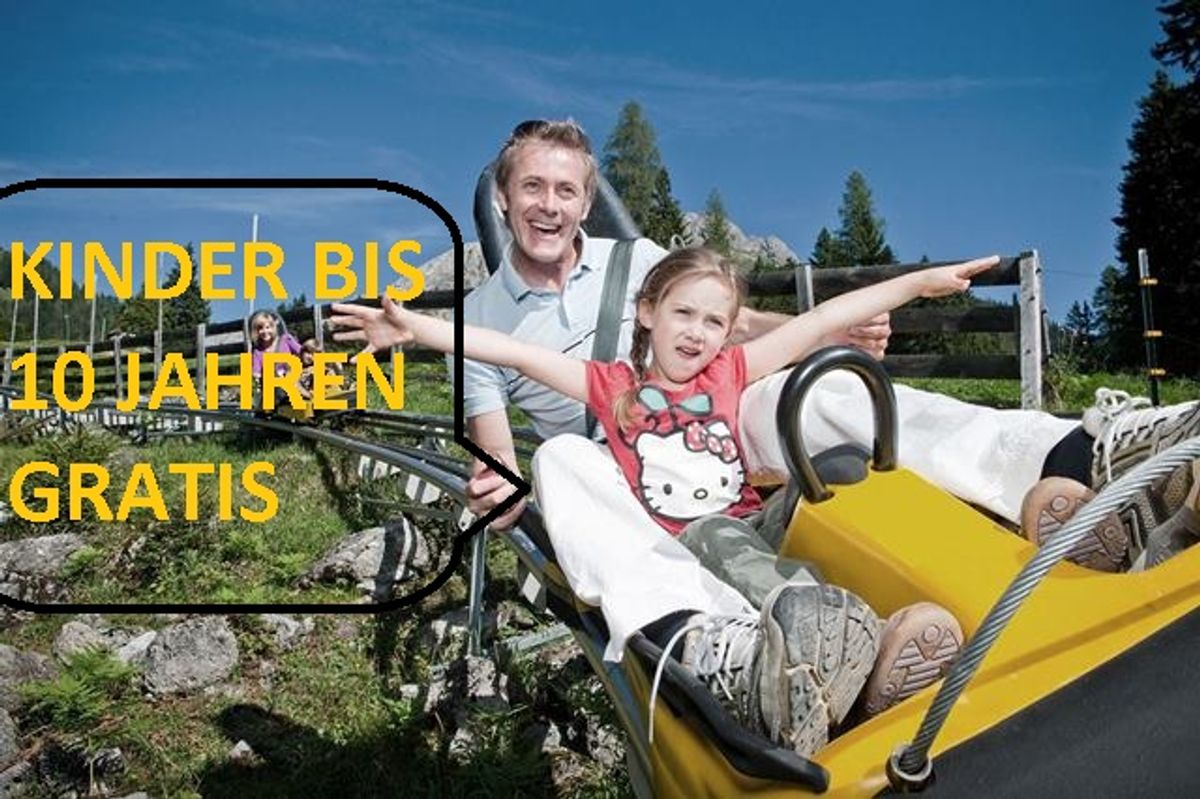 Pfingsten mit Alpenachterbahn - Kinder bis 10 Jahren  gratis
