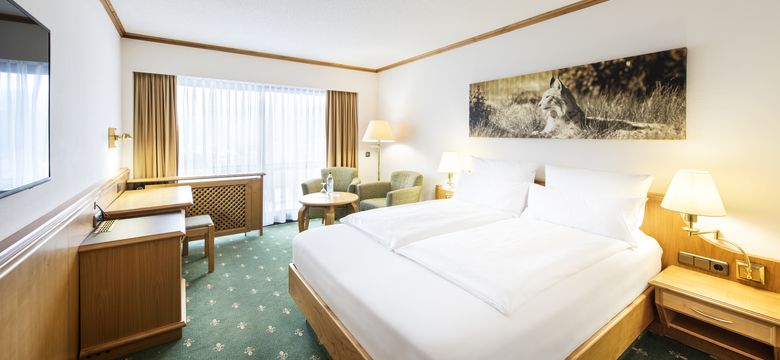 Hotel Sonnenhof Lam: Standard-Doppelzimmer zur Waldseite mit Balkon/Terrasse image #1