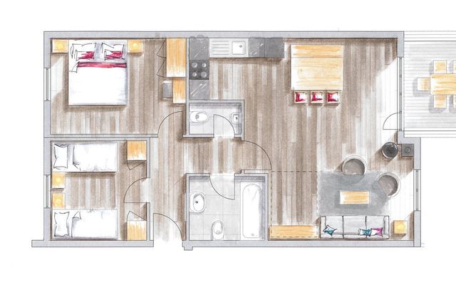 Apartment for max. 6 people image 3 - Familotel Schweiz Swiss Holiday Park