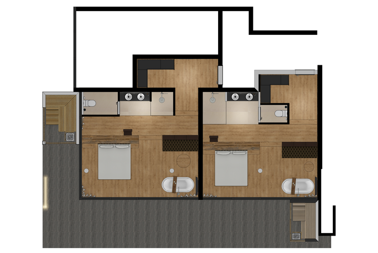 DAS GRASECK - mountain hideaway & health care: SPA Suite with private sauna and terrace image #4