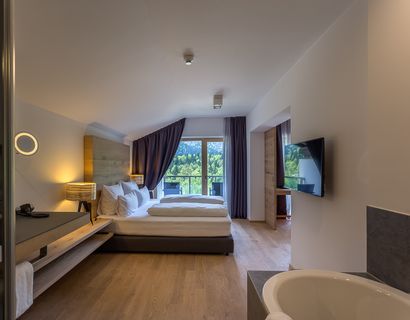 DAS GRASECK - mountain hideaway & health care: Suite with SAUNA, roof terrace and balcony (own floor)