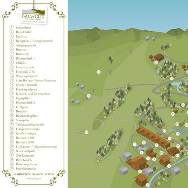 Lageplan Sommer, Bachgut Luxus Suite A, Saalbach-Hinterglemm, Salzburg, Salzburg, Österreich