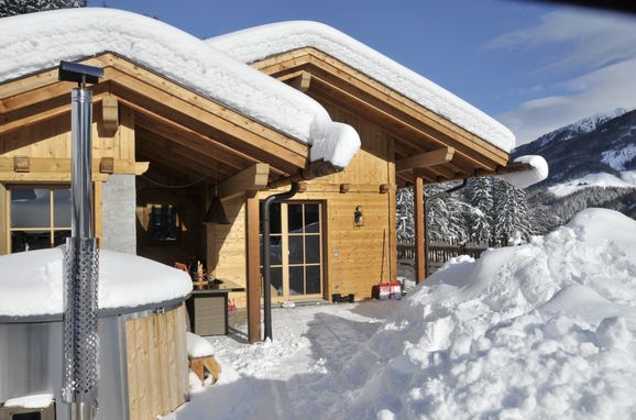 Winter, Bergchalet Wolfskofel , St. Johann im Ahrntal, Südtirol, Trentino-Südtirol, Italien