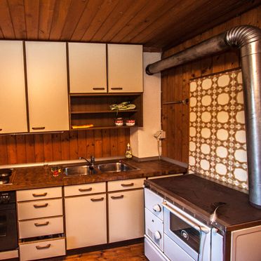 kitchen and wood-stove, Almhütte Hoanza, Matrei in Osttirol, Tirol, Tyrol, Austria