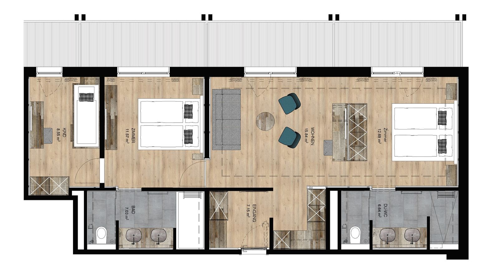 Familiensuite 70 | 3-Raum image 7 - Gorfion Familienhotel Liechtenstein