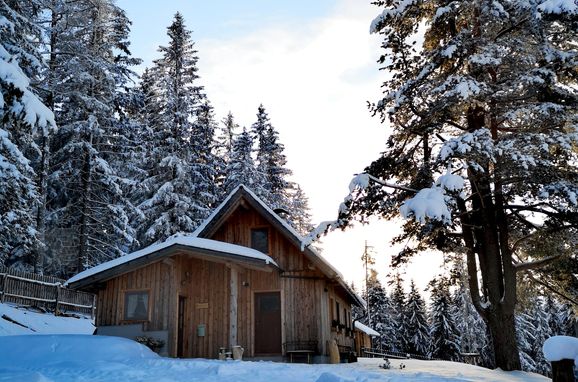 Winter, Almhaus Herzstück, Preitenegg, Lavanttal, Kärnten, Österreich
