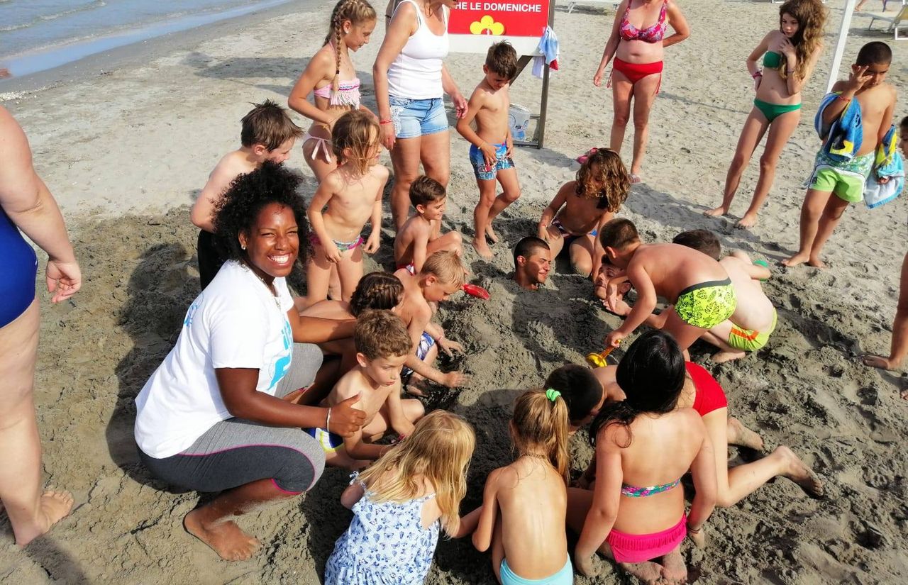 Mini-Club am Strand