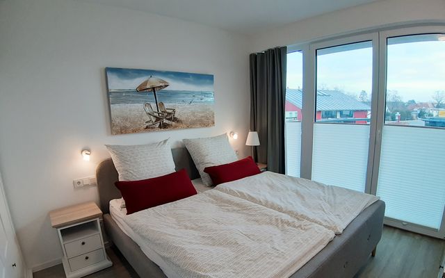 Schlafzimmer mit Doppelbett