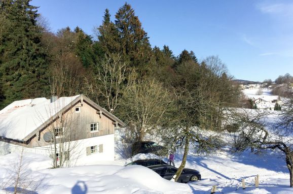 Außen Winter 33 - Hauptbild, Chalet Gulde, Lallinger Winkel, Bayerischer Wald, Bayern, Deutschland