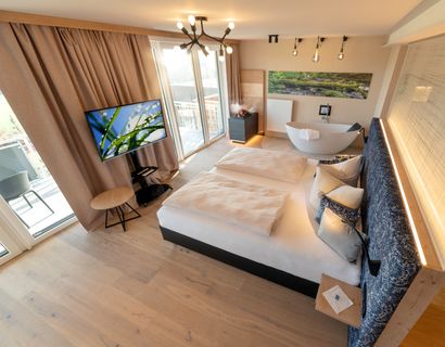 360° Glück | 4,5 Sterne Landrefugium Obermüller: Doppelzimmer Sonnenglück