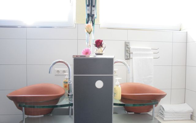 biohotel zur scheunenwirtin ziegerhof og bad doppelwaschbecken